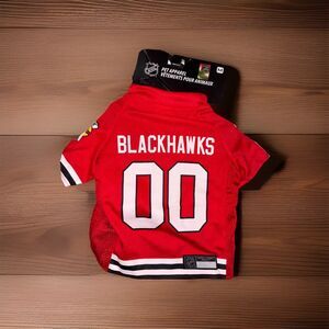 Blackhawks Jersey For Dog Costume M 14” -18” Official Licensed NHL Pullover NEW